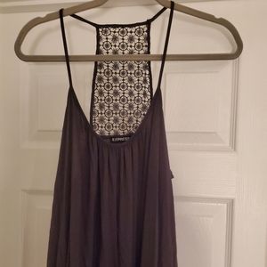WOMEN'S SIZE SMALL EMBELLISHED DARK GRAY TANK TOP